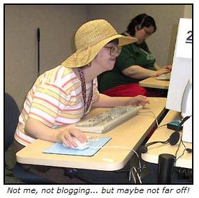 Not me, not blogging