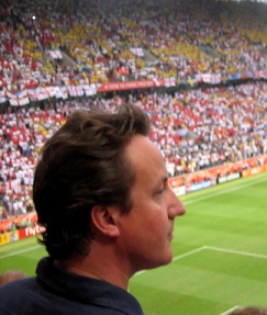 David Cameron at the football