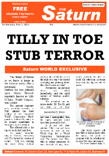 Daily Saturn: Tilly in Toe-Stub Terror