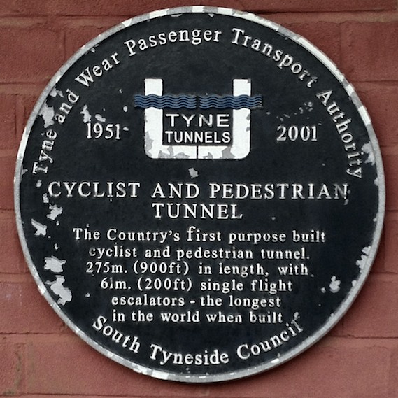 Tyne Pedestrian and Cycle Tunnels Plaque